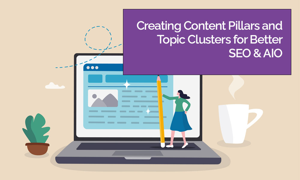 Marketing Agency Creating Content Pillars and Topic Clusters for Better SEO & AIO Blog Image